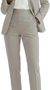 Marycrafts Women's Professional Stand Up Collar Blazer Pant Suits 2 Piece Set Business