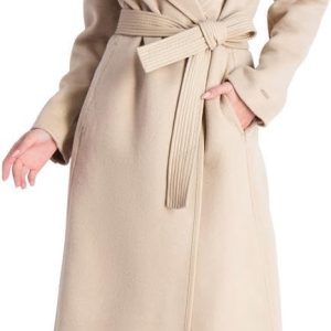 T Tahari Women's Eva Fitted Tweed Coat with Belt