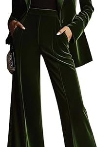 Velvet Womens Pant Suit 2 Piece Set Women Formal Office Work Suit Wedding Prom Tuxedo