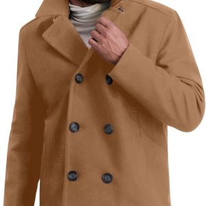 Nautica Men's Wool Blend Peacoat – Double-Breasted Winter Coat, Regular, Big & Tall Sizes