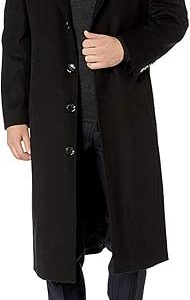 Adam Baker Men's Overcoat Single & Double Breasted Luxury Wool/Cashmere Full Length Topcoat