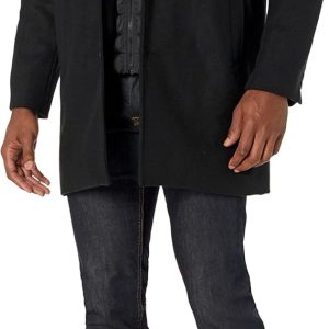 DOCKERS Men's Henry Wool Blend Top Coat (Regular and Big & Tall Sizes)