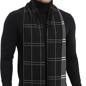 EP Mode Men's Winter Scarf, Cashmere Feel, Super Soft & Warm